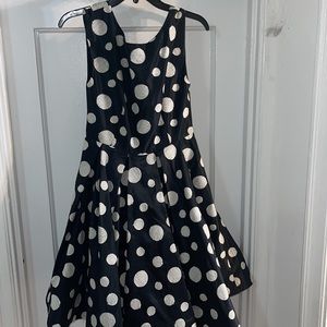 Alice & Olivia Textured Polka Dot Dress